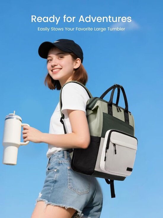 Laptop Backpack for Women, 15.6 Inch Travel Backpack for Work College Business, - Picture 5 of 8